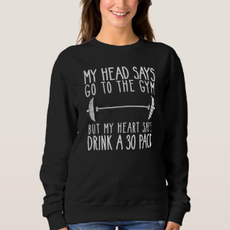 Camiseta Minha Cabeça Diz Que Vai Para A Academia, Mas Meu