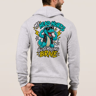 Camiseta Minha Cabeça Dói Mas Estou Sendo Corajoso Funny Ro