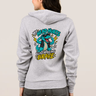 Camiseta Minha Cabeça Dói Mas Estou Sendo Corajoso Funny Ro