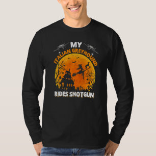 Camiseta Minha cadela galgo italiano anda de carona no Hall