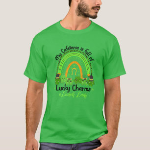 Camiseta Minha Cafeteria É Cheio De Gráficos Sortudos Almoç