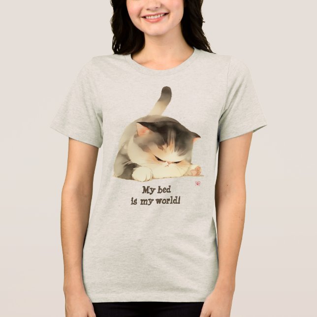 Camiseta Minha Cama é Meu Mundo (Frente)