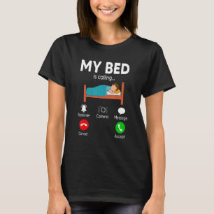 Camiseta Minha Cama Está Chamando A Tela Telefônica De Nápo