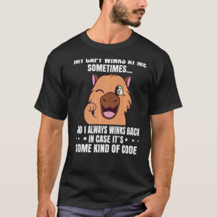 Camiseta Minha Capy me piscar os olhos às vezes Engraçado C