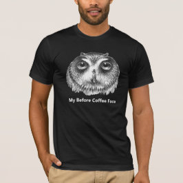 Camiseta Minha Carinha Antes Do Café Vintage Marsh Owl