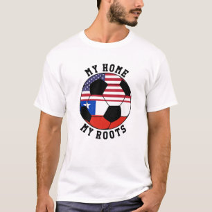 Camiseta Minha Casa Minhas Raízes Bandeira Chile Futebol