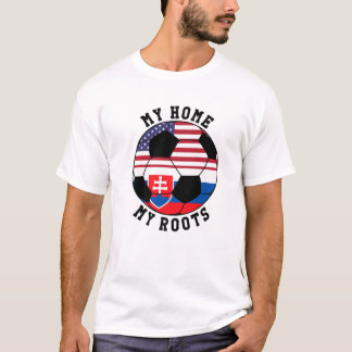 Camiseta Minha Casa Minhas Raízes Eslováquia Bandeira Futeb