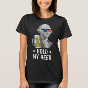 Camiseta Minha Cerveja George Washington Patriot Engraçado