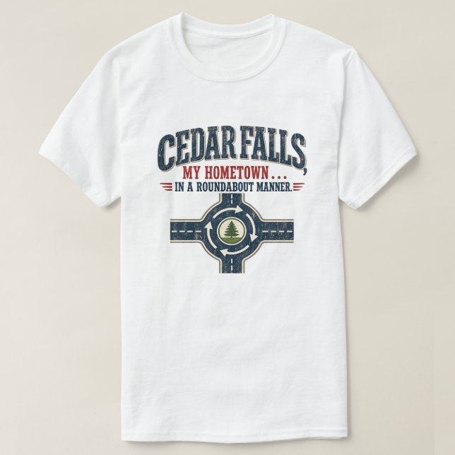 Camiseta Minha Cidade Natal de uma Maneira Indireta (Frente do Design)