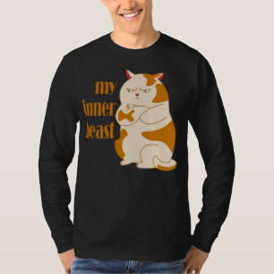 Camiseta Minha citação motivadora de gato preguiçoso e gord