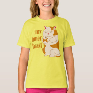 Camiseta Minha citação motivadora de gato preguiçoso e gord
