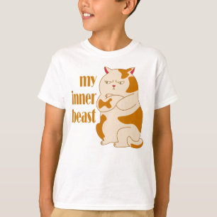 Camiseta Minha citação motivadora de gato preguiçoso e gord