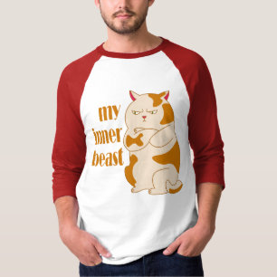Camiseta Minha citação motivadora de gato preguiçoso e gord