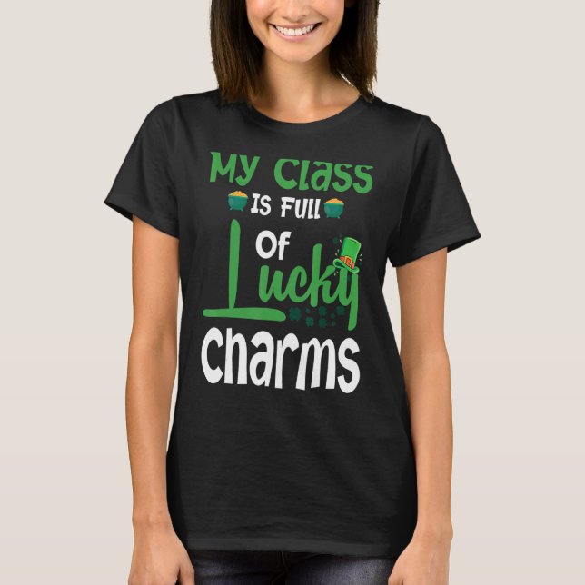Camiseta Minha Classe É Cheio De Carmas Sortudos Professore (Frente)