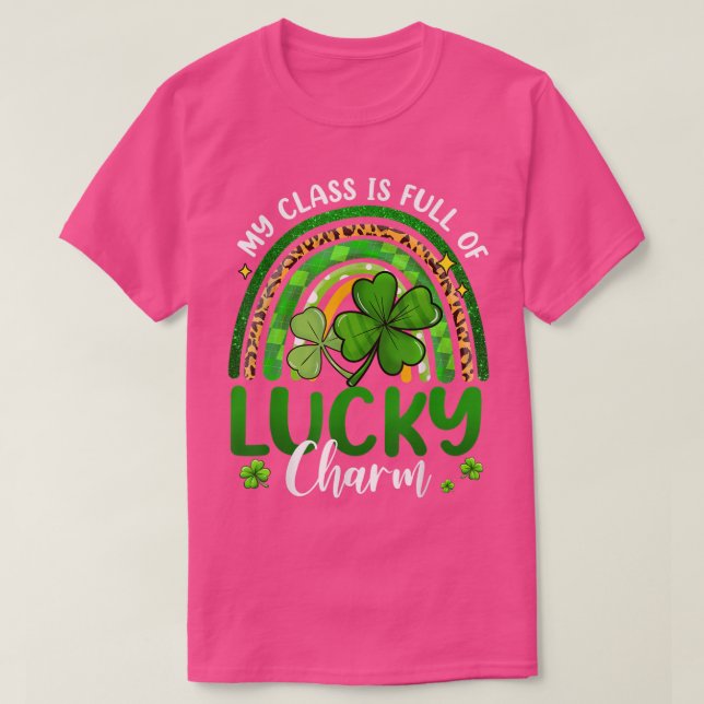 Camiseta Minha Classe É Cheio De Carmas Sortudos Professore (Frente do Design)