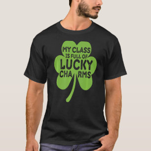 Camiseta Minha classe é Cheio de Charmes Sortudos Professor