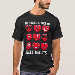 Camiseta Minha Classe É Cheio De Corações Doces Dia de os n