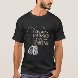 Camiseta Minha Coastie Favorita Me Chama Papá Guarda Costei