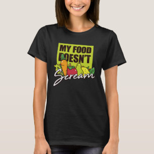 Camiseta Minha Comida Não Grita Vegan Veggie Para Vegetaria