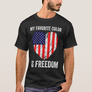 Camiseta Minha Cor Favorita É A Liberdade Quarto De Julho
