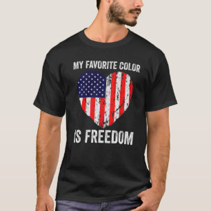 Camiseta Minha Cor Favorita É A Liberdade Quarto De Julho