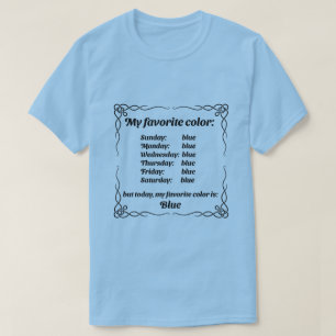 Camiseta Minha cor favorita é azul