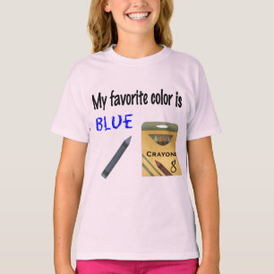 Camiseta Minha cor favorita é azul