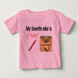 Camiseta Minha cor favorita é cor-de-rosa