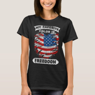 Camiseta Minha Cor Favorita é Liberdade Sinalizador America