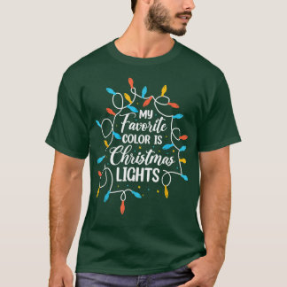 Camiseta Minha Cor Favorita É Luz De Natal Engraçada Cristo