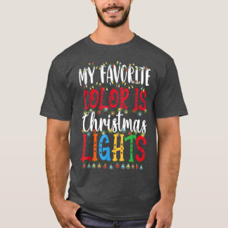 Camiseta Minha Cor Favorita É Luzes De Natal