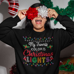 Camiseta Minha Cor Favorita é Luzes de Natal