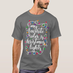 Camiseta Minha Cor Favorita É Luzes De Natal Camisola Feia