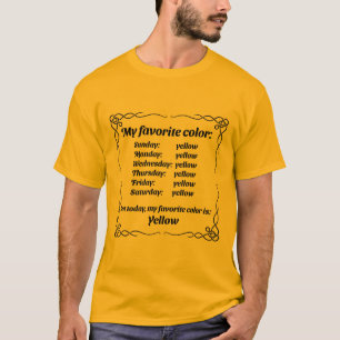 Camiseta Minha cor favorita é o amarelo