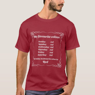 Camiseta Minha cor favorita é o vermelho