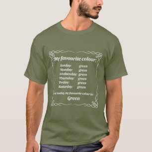 Camiseta Minha cor favorita é verde