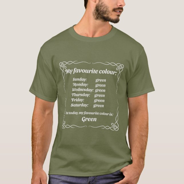 Camiseta Minha cor favorita é verde (Frente)