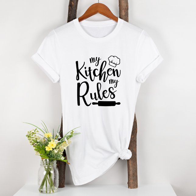 Camiseta Minha Cozinha Meu Cozinhar De Regras (Criador carregado)