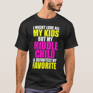 Camiseta Minha Criança Média É Minha Favorita - Parente Eng