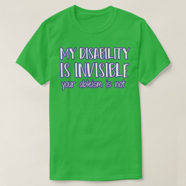 Camiseta Minha deficiência é invisível2 (Frente do Design)