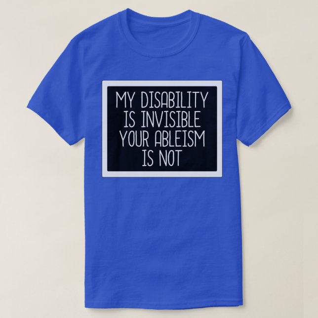 Camiseta Minha deficiência é invisível3 (Frente do Design)