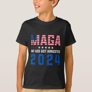 Camiseta Minha Detida em 2024, Engraçada Gag Anti-Trump Dem