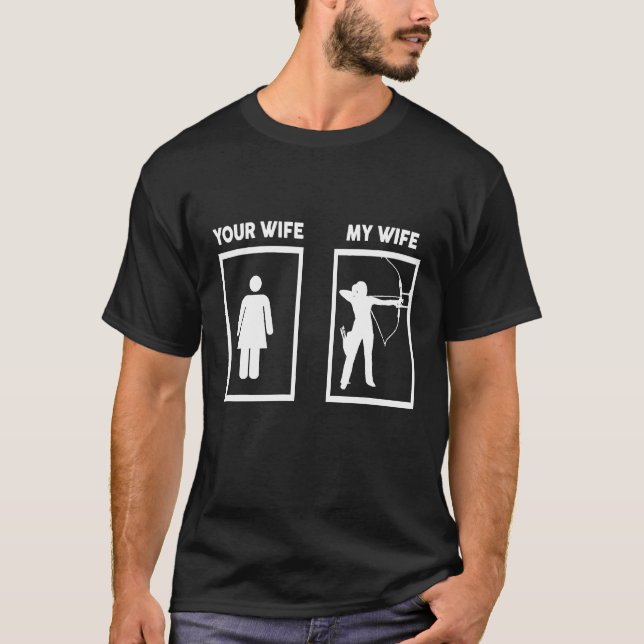 Camiseta Minha diferença Arco caçando a esposa Arco Hu (Frente)