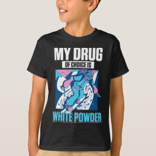 Camiseta Minha Droga Favorita É Branca De Neve Snowboardin