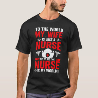 Camiseta Minha Enfermeira Esposa Marido Enfermagem Cna Rn L