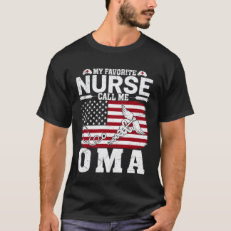 Camiseta Minha Enfermeira Favorita Me Chama De Oma Bandeira