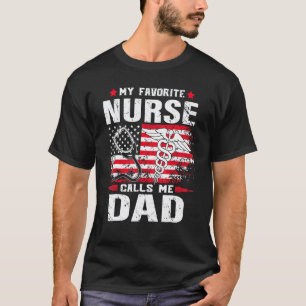 Camiseta Minha Enfermeira Favorita Me Chama De Pai Bandeira