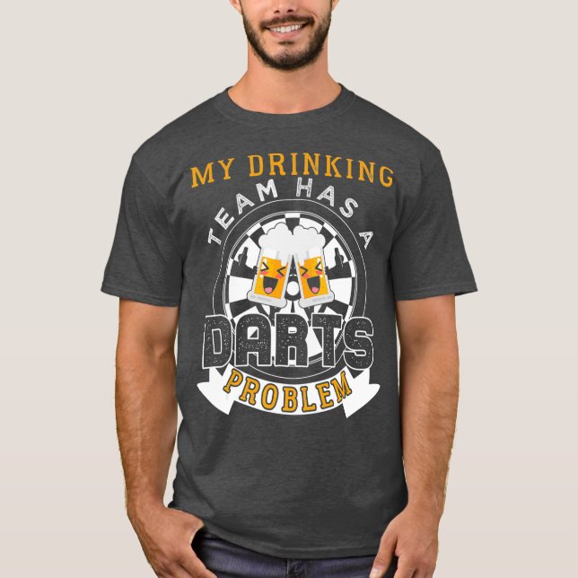 Camiseta Minha Equipe De Bebendos Tem Um Problema Com As Tr (Frente)