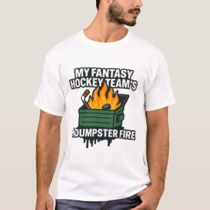 Camiseta Minha Equipe de Hóquei Fantasia é um Incêndio no L