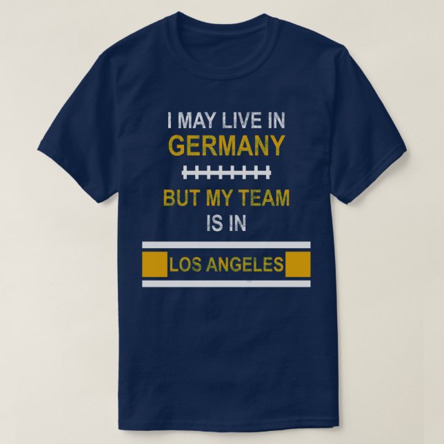 Camiseta Minha equipe está no design de fãs de Los Angeles  (Frente do Design)